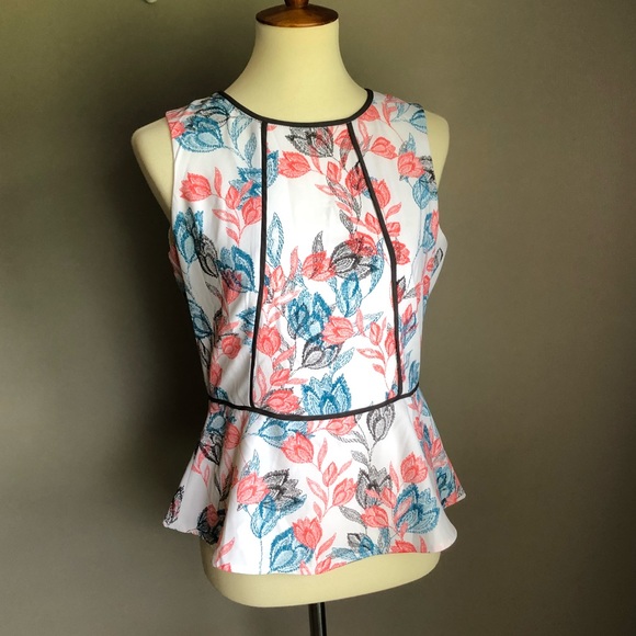 Banana Republic Tops - Banana Republic floral peplum blouse, SZ 4